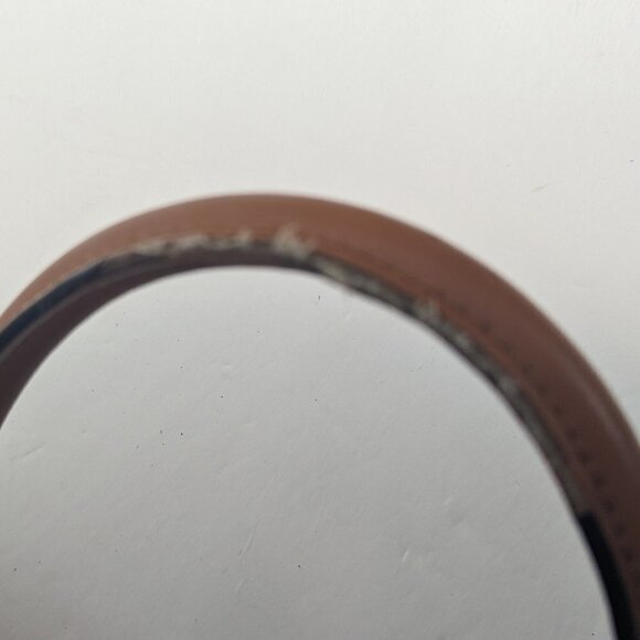 Kate Spade Flynn Street Meriweather Satchel Bag Warm Cognac Tan Braid Weave - Picture 11 of 15